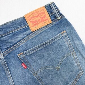 Levi's 541 Athletic Fit Stretch Straight Leg Denim Blue Jeans Mens 36 x 32
